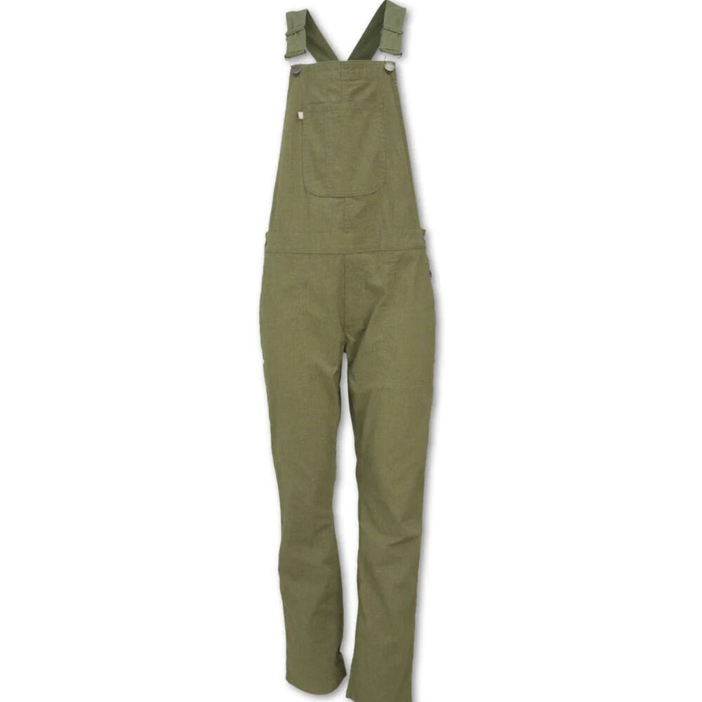 Purnell Work Wear Olive Green Slub Cotton Overalls Women's size 6 NEW Tags